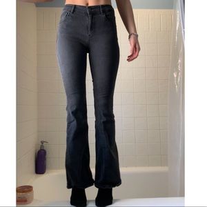 Pull and Bear Black Flare Jeans